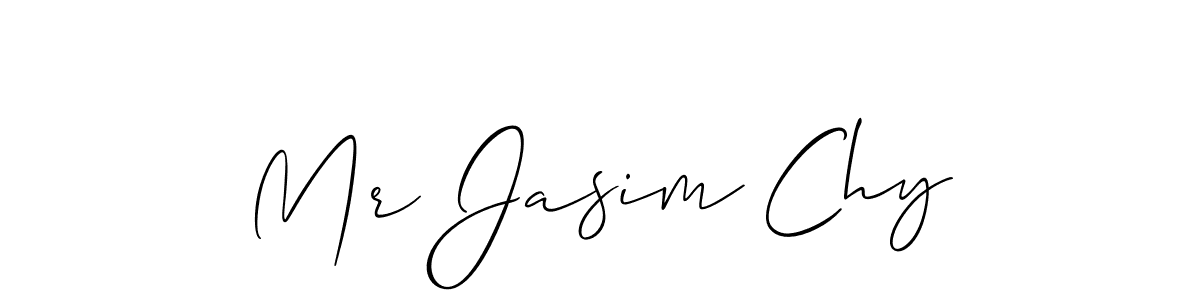 How to make Mr Jasim Chy signature? Allison_Script is a professional autograph style. Create handwritten signature for Mr Jasim Chy name. Mr Jasim Chy signature style 2 images and pictures png
