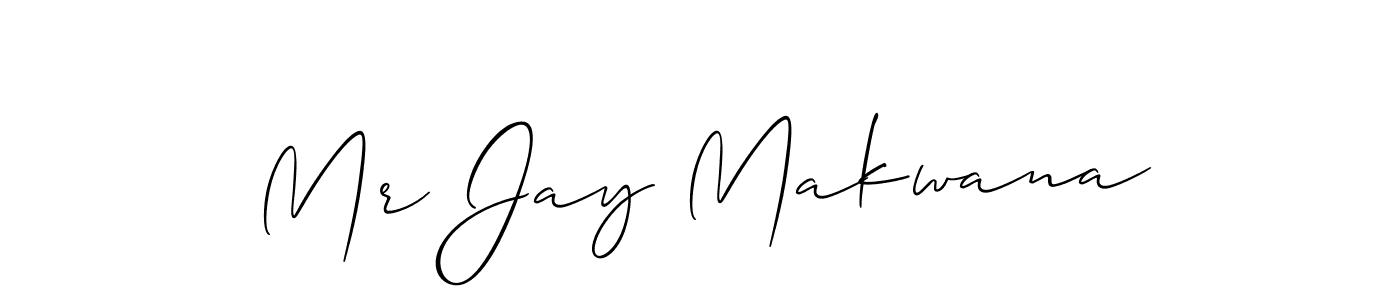 Make a beautiful signature design for name Mr Jay Makwana. With this signature (Allison_Script) style, you can create a handwritten signature for free. Mr Jay Makwana signature style 2 images and pictures png
