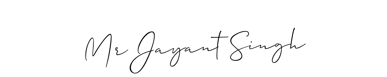 Make a beautiful signature design for name Mr Jayant Singh. With this signature (Allison_Script) style, you can create a handwritten signature for free. Mr Jayant Singh signature style 2 images and pictures png