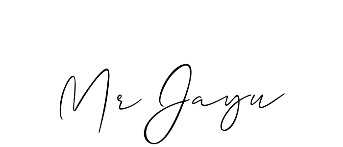 You should practise on your own different ways (Allison_Script) to write your name (Mr Jayu) in signature. don't let someone else do it for you. Mr Jayu signature style 2 images and pictures png