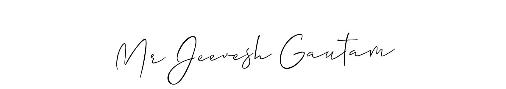 Use a signature maker to create a handwritten signature online. With this signature software, you can design (Allison_Script) your own signature for name Mr Jeevesh Gautam. Mr Jeevesh Gautam signature style 2 images and pictures png