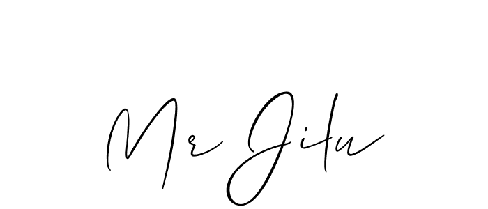 Similarly Allison_Script is the best handwritten signature design. Signature creator online .You can use it as an online autograph creator for name Mr Jilu. Mr Jilu signature style 2 images and pictures png