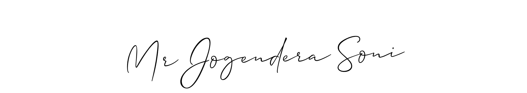Also You can easily find your signature by using the search form. We will create Mr Jogendera Soni name handwritten signature images for you free of cost using Allison_Script sign style. Mr Jogendera Soni signature style 2 images and pictures png