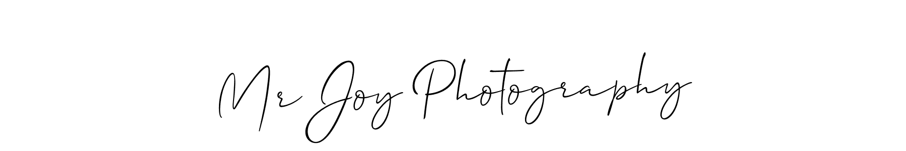 Make a beautiful signature design for name Mr Joy Photography. With this signature (Allison_Script) style, you can create a handwritten signature for free. Mr Joy Photography signature style 2 images and pictures png