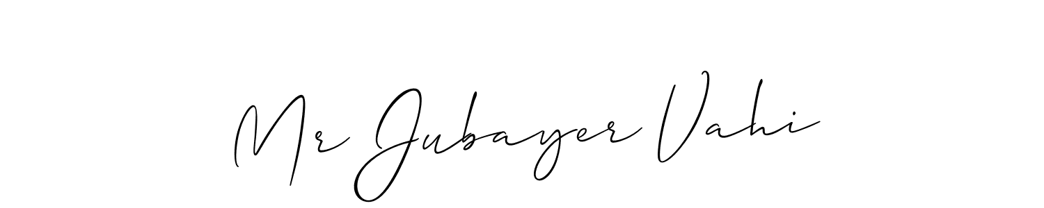 Design your own signature with our free online signature maker. With this signature software, you can create a handwritten (Allison_Script) signature for name Mr Jubayer Vahi. Mr Jubayer Vahi signature style 2 images and pictures png