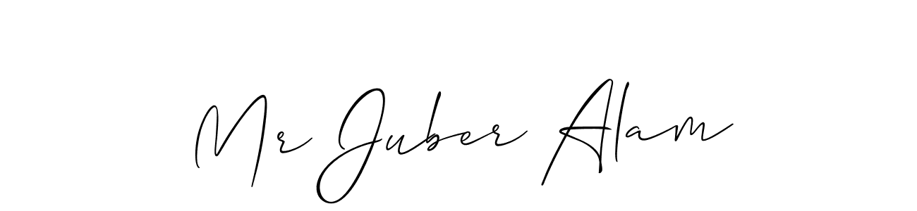 Make a beautiful signature design for name Mr Juber Alam. With this signature (Allison_Script) style, you can create a handwritten signature for free. Mr Juber Alam signature style 2 images and pictures png