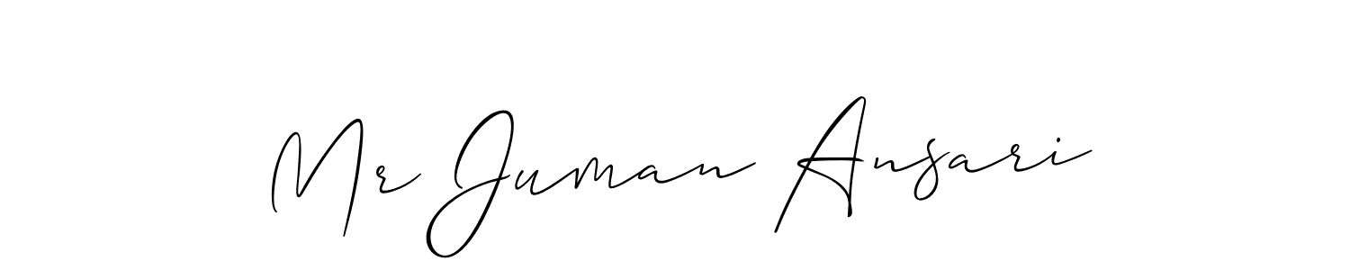 Also You can easily find your signature by using the search form. We will create Mr Juman Ansari name handwritten signature images for you free of cost using Allison_Script sign style. Mr Juman Ansari signature style 2 images and pictures png