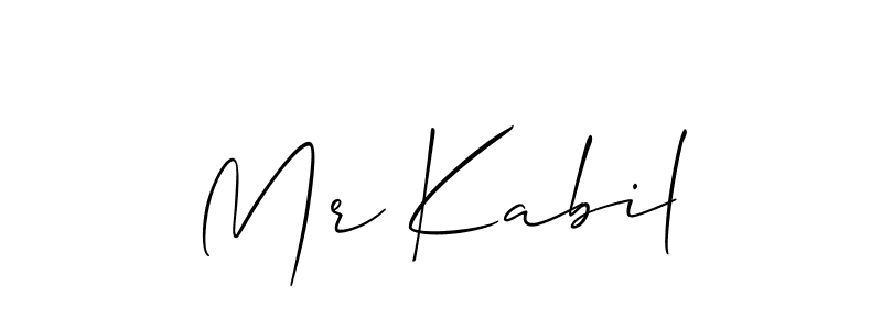 Make a beautiful signature design for name Mr Kabil. With this signature (Allison_Script) style, you can create a handwritten signature for free. Mr Kabil signature style 2 images and pictures png