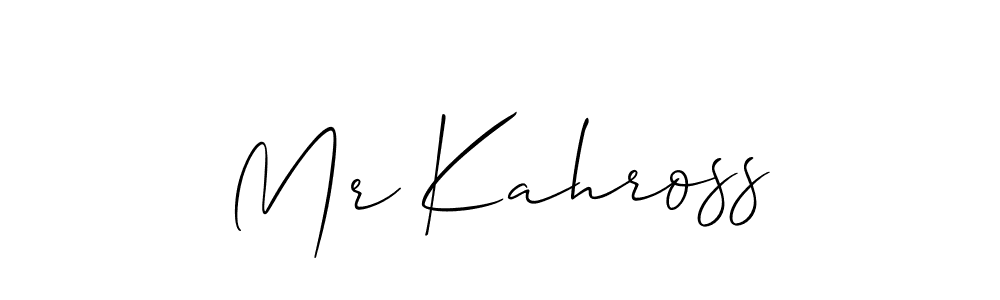 Make a short Mr Kahross signature style. Manage your documents anywhere anytime using Allison_Script. Create and add eSignatures, submit forms, share and send files easily. Mr Kahross signature style 2 images and pictures png