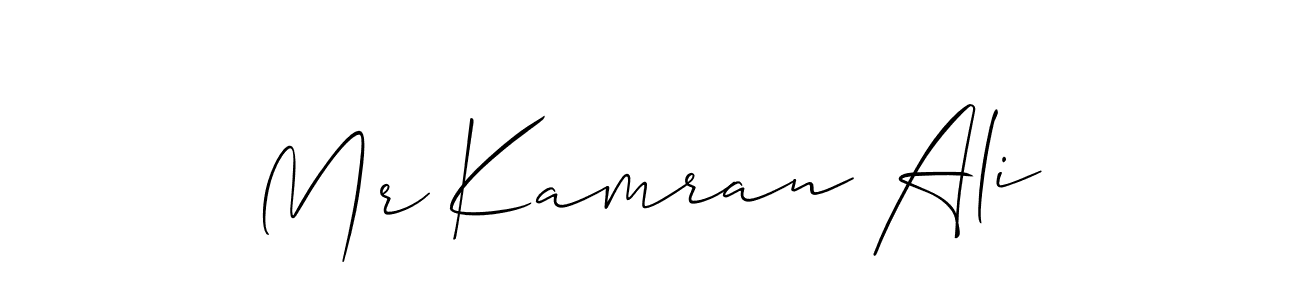 Design your own signature with our free online signature maker. With this signature software, you can create a handwritten (Allison_Script) signature for name Mr Kamran Ali. Mr Kamran Ali signature style 2 images and pictures png