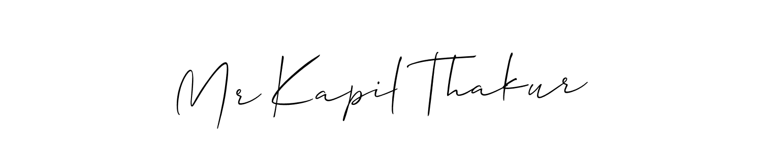 Create a beautiful signature design for name Mr Kapil Thakur. With this signature (Allison_Script) fonts, you can make a handwritten signature for free. Mr Kapil Thakur signature style 2 images and pictures png