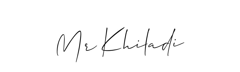 Check out images of Autograph of Mr Khiladi name. Actor Mr Khiladi Signature Style. Allison_Script is a professional sign style online. Mr Khiladi signature style 2 images and pictures png