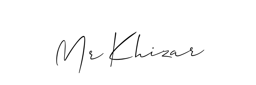 Design your own signature with our free online signature maker. With this signature software, you can create a handwritten (Allison_Script) signature for name Mr Khizar. Mr Khizar signature style 2 images and pictures png