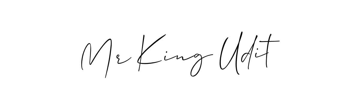 Mr King Udit stylish signature style. Best Handwritten Sign (Allison_Script) for my name. Handwritten Signature Collection Ideas for my name Mr King Udit. Mr King Udit signature style 2 images and pictures png