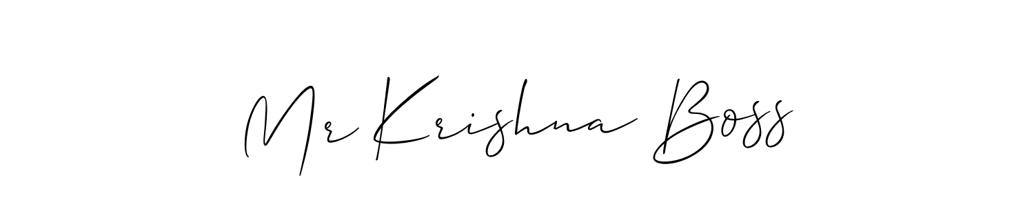 You should practise on your own different ways (Allison_Script) to write your name (Mr Krishna Boss) in signature. don't let someone else do it for you. Mr Krishna Boss signature style 2 images and pictures png