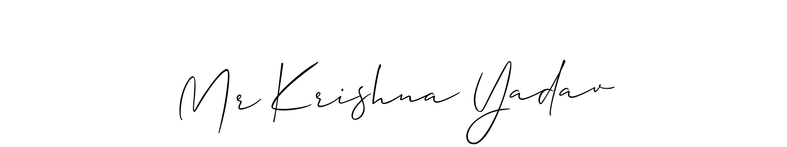 How to make Mr Krishna Yadav signature? Allison_Script is a professional autograph style. Create handwritten signature for Mr Krishna Yadav name. Mr Krishna Yadav signature style 2 images and pictures png