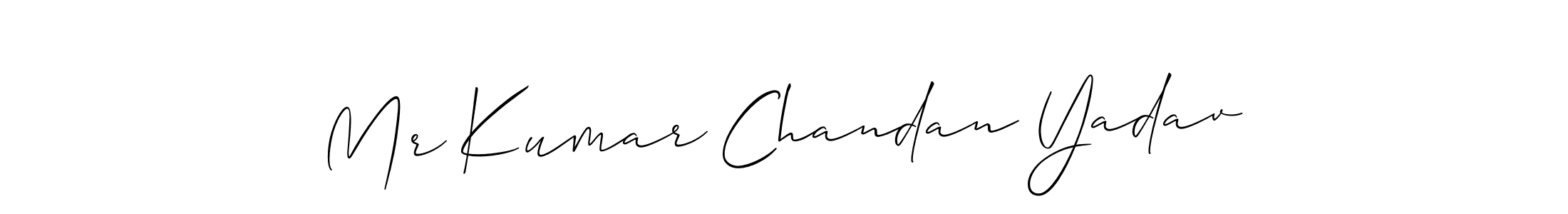 Mr Kumar Chandan Yadav stylish signature style. Best Handwritten Sign (Allison_Script) for my name. Handwritten Signature Collection Ideas for my name Mr Kumar Chandan Yadav. Mr Kumar Chandan Yadav signature style 2 images and pictures png