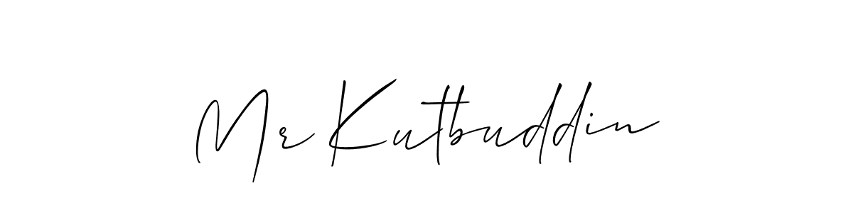 How to make Mr Kutbuddin name signature. Use Allison_Script style for creating short signs online. This is the latest handwritten sign. Mr Kutbuddin signature style 2 images and pictures png