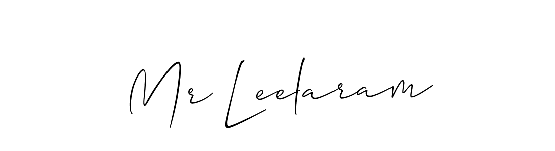Make a beautiful signature design for name Mr Leelaram. With this signature (Allison_Script) style, you can create a handwritten signature for free. Mr Leelaram signature style 2 images and pictures png