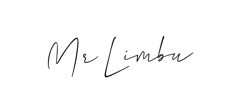 It looks lik you need a new signature style for name Mr Limbu. Design unique handwritten (Allison_Script) signature with our free signature maker in just a few clicks. Mr Limbu signature style 2 images and pictures png