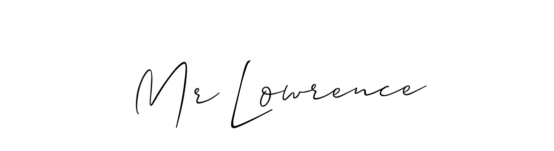 Mr Lowrence stylish signature style. Best Handwritten Sign (Allison_Script) for my name. Handwritten Signature Collection Ideas for my name Mr Lowrence. Mr Lowrence signature style 2 images and pictures png