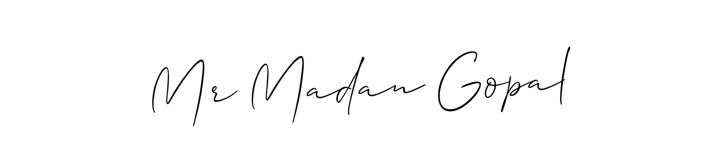 How to make Mr Madan Gopal name signature. Use Allison_Script style for creating short signs online. This is the latest handwritten sign. Mr Madan Gopal signature style 2 images and pictures png