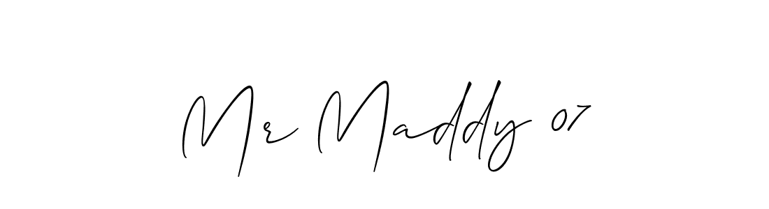You should practise on your own different ways (Allison_Script) to write your name (Mr Maddy 07) in signature. don't let someone else do it for you. Mr Maddy 07 signature style 2 images and pictures png