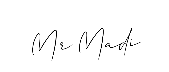 Make a short Mr Madi signature style. Manage your documents anywhere anytime using Allison_Script. Create and add eSignatures, submit forms, share and send files easily. Mr Madi signature style 2 images and pictures png
