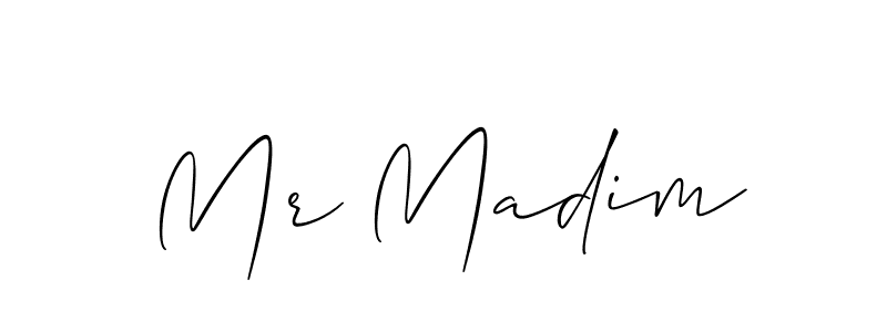if you are searching for the best signature style for your name Mr Madim. so please give up your signature search. here we have designed multiple signature styles  using Allison_Script. Mr Madim signature style 2 images and pictures png