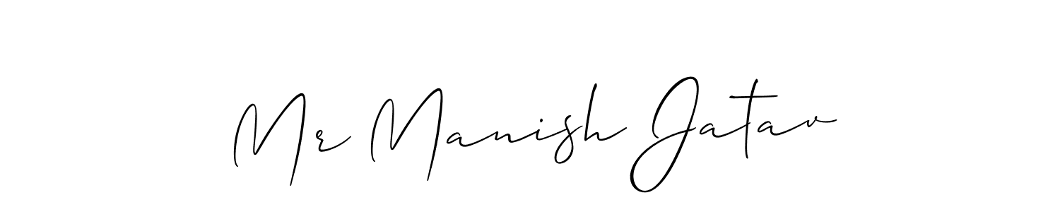 Also we have Mr Manish Jatav name is the best signature style. Create professional handwritten signature collection using Allison_Script autograph style. Mr Manish Jatav signature style 2 images and pictures png