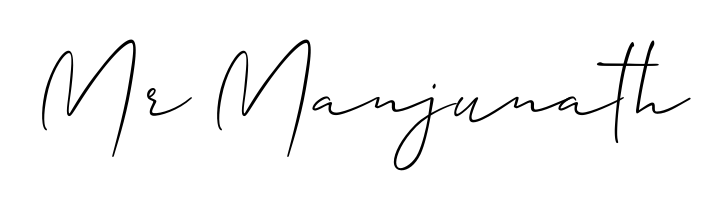 Get inspired by this graceful Allison_Script signature style for name Mr Manjunath. Smooth loops and balanced proportions for everyday use. Mr Manjunath signature style 2 images and pictures png