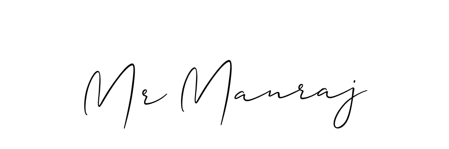 How to make Mr Manraj name signature. Use Allison_Script style for creating short signs online. This is the latest handwritten sign. Mr Manraj signature style 2 images and pictures png
