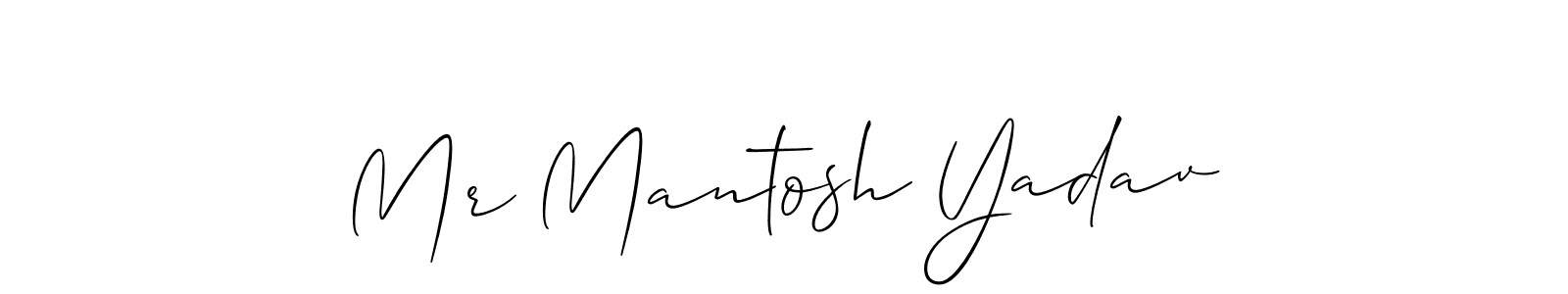 Best and Professional Signature Style for Mr Mantosh Yadav. Allison_Script Best Signature Style Collection. Mr Mantosh Yadav signature style 2 images and pictures png