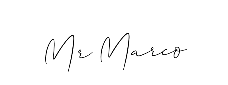 Allison_Script is a professional signature style that is perfect for those who want to add a touch of class to their signature. It is also a great choice for those who want to make their signature more unique. Get Mr Marco name to fancy signature for free. Mr Marco signature style 2 images and pictures png