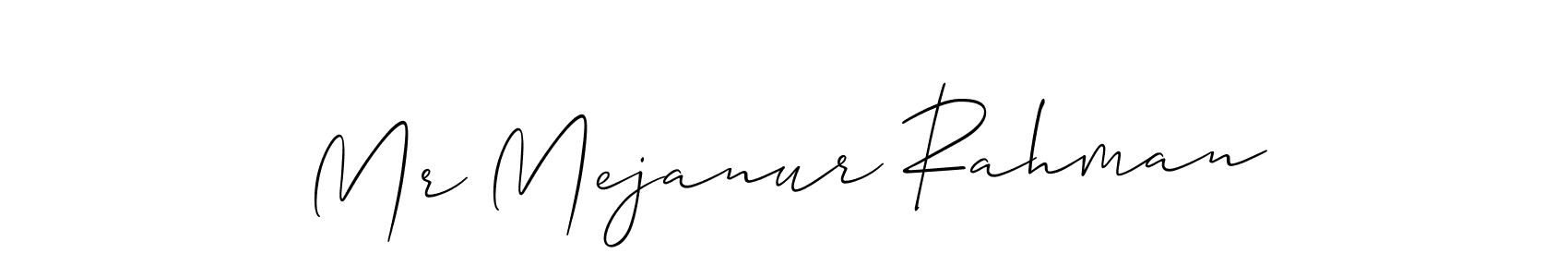 Mr Mejanur Rahman stylish signature style. Best Handwritten Sign (Allison_Script) for my name. Handwritten Signature Collection Ideas for my name Mr Mejanur Rahman. Mr Mejanur Rahman signature style 2 images and pictures png
