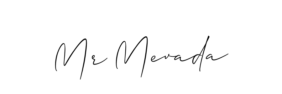 if you are searching for the best signature style for your name Mr Mevada. so please give up your signature search. here we have designed multiple signature styles  using Allison_Script. Mr Mevada signature style 2 images and pictures png