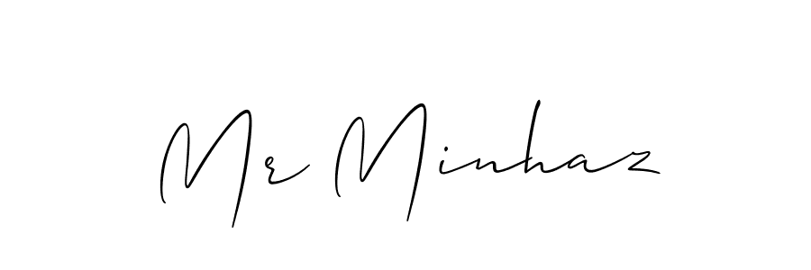 Create a beautiful signature design for name Mr Minhaz. With this signature (Allison_Script) fonts, you can make a handwritten signature for free. Mr Minhaz signature style 2 images and pictures png
