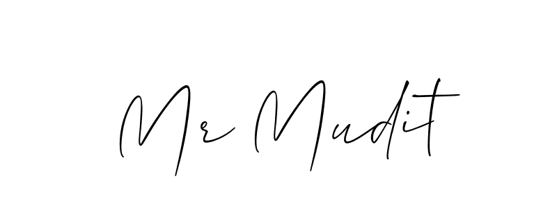 Create a beautiful signature design for name Mr Mudit. With this signature (Allison_Script) fonts, you can make a handwritten signature for free. Mr Mudit signature style 2 images and pictures png