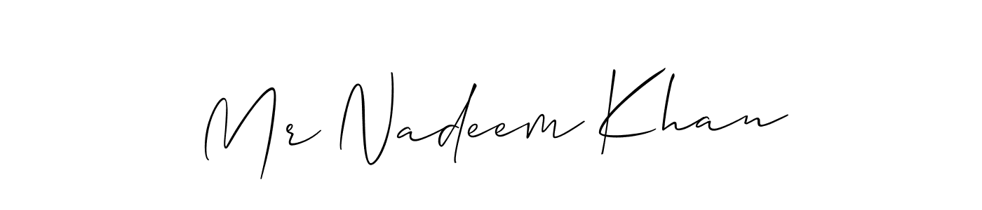You can use this online signature creator to create a handwritten signature for the name Mr Nadeem Khan. This is the best online autograph maker. Mr Nadeem Khan signature style 2 images and pictures png