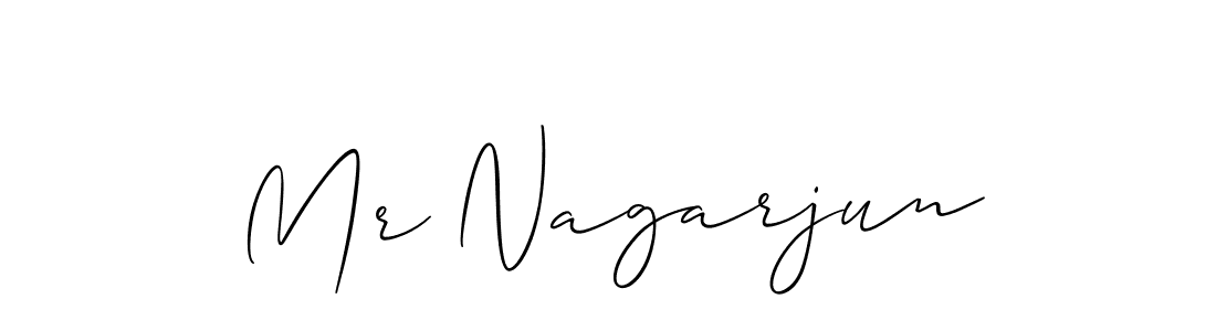 Design your own signature with our free online signature maker. With this signature software, you can create a handwritten (Allison_Script) signature for name Mr Nagarjun. Mr Nagarjun signature style 2 images and pictures png