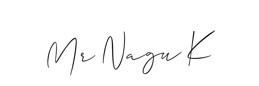 Best and Professional Signature Style for Mr Nagu K. Allison_Script Best Signature Style Collection. Mr Nagu K signature style 2 images and pictures png