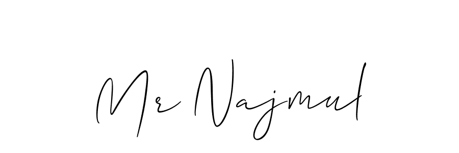 How to Draw Mr Najmul signature style? Allison_Script is a latest design signature styles for name Mr Najmul. Mr Najmul signature style 2 images and pictures png