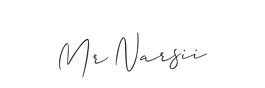 How to make Mr Narsii signature? Allison_Script is a professional autograph style. Create handwritten signature for Mr Narsii name. Mr Narsii signature style 2 images and pictures png