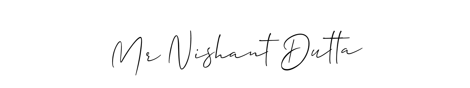 Similarly Allison_Script is the best handwritten signature design. Signature creator online .You can use it as an online autograph creator for name Mr Nishant Dutta. Mr Nishant Dutta signature style 2 images and pictures png