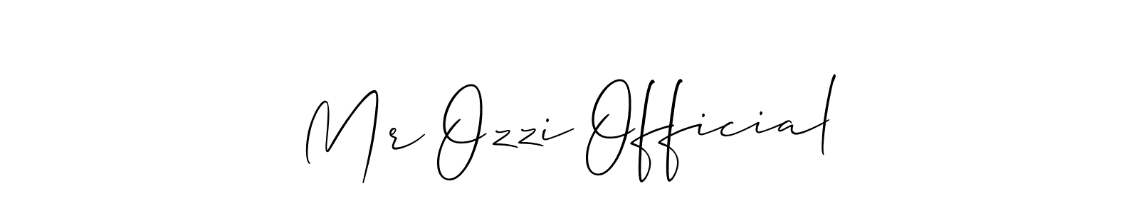 You should practise on your own different ways (Allison_Script) to write your name (Mr Ozzi Official) in signature. don't let someone else do it for you. Mr Ozzi Official signature style 2 images and pictures png