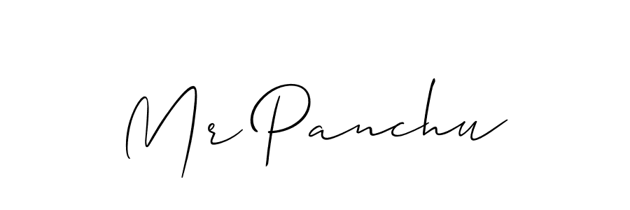 How to Draw Mr Panchu signature style? Allison_Script is a latest design signature styles for name Mr Panchu. Mr Panchu signature style 2 images and pictures png