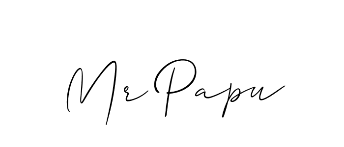 You can use this online signature creator to create a handwritten signature for the name Mr Papu. This is the best online autograph maker. Mr Papu signature style 2 images and pictures png
