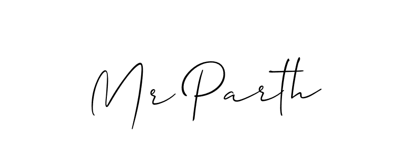 Make a beautiful signature design for name Mr Parth. With this signature (Allison_Script) style, you can create a handwritten signature for free. Mr Parth signature style 2 images and pictures png