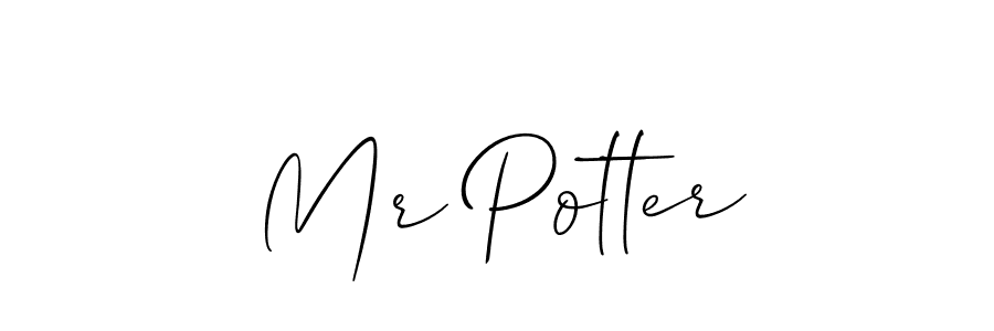Make a beautiful signature design for name Mr Potter. With this signature (Allison_Script) style, you can create a handwritten signature for free. Mr Potter signature style 2 images and pictures png