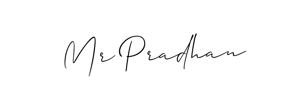 Similarly Allison_Script is the best handwritten signature design. Signature creator online .You can use it as an online autograph creator for name Mr Pradhan. Mr Pradhan signature style 2 images and pictures png